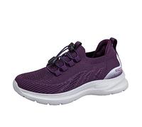 Générique Sneakers Femme Inspirées Basketball légères Design Aéré et Noir Semelle Mémoire Comfortables décontractées Chaussures pour Marche sur Sable Usage Quotidien Élégant (Purple, 39)