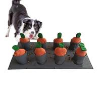 Générique Sniff Mat for Dogs, Interactive Dog Puzzle Games, Carrot Patch Dog Foraging Mat with 8 Plush Carrots, Non-Slip Feeding Pad for Large, Medium, Small Dogs, Mental Stimulation for Pet Feeding