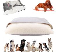 Générique Snoozie Snuggle Burrow Bed, Washable Dog Bed with Cover Cave, Nest Dog Beds, Removable Indoor Pets Sleeping Bag, for Small Medium Large Size Pet (Silver Mouse, L)