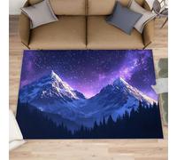 Générique Snow Mountain Tapis de Bain Lavable et antidérapant pour Salle de Bain, Motif Ciel étoilé et Galaxie, 60 x 90 cm, Motif forêt