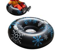 Générique Snow Sled,Thickened PVC Double Handle Donut - 35.43in Thicken Double Handle Inflatable Winter Tube | for Christmas Iced River Skiing Winter Game Women Men Friends Boys Girls