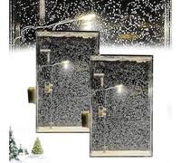Générique Snow Tales Lamp, Christmas Snow Scene Night Light, Snowy Nights Street Lamp Snows Scene Lights, Flowing Snowy Night Light Christmas Decorations Desktop Decor Gifts (2PC)