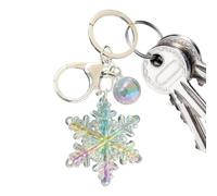Générique Snowflake Winter Keychain Decorative Pendant Key Ring Gift