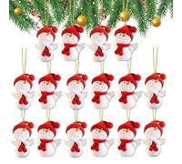 Générique Snowman Ornaments - Christmas Tree Ornaments, Angel Snowmann Pendant, Pendant 2D Figurines 16-Piece, Snowman Decorations for Winter Holiday Home Table Mantel Tree Indoor and Interior