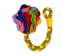 Générique Snuffle Ball for Dogs, Soft Interactive Foraging Toy, Puppy Slow Feeder Dispenser, Washable Pet Puzzle Ball, Engaging Entertainment Activity for Small and Medium Dogs, Red/Pink