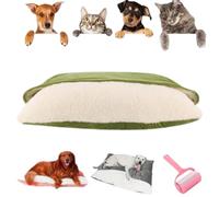 Générique Snuggle Burrow Bed, Cozy Hooded Pet Bed,Dachshund Beds with Removable Hood for Pets Under 50 lbs (Green, XL)