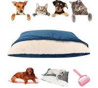 Générique Snuggle Burrow Bed, Cozy Hooded Pet Bed,Dachshund Beds with Removable Hood for Pets Under 50 lbs (Blue, XL)