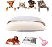 Générique Snuggle Burrow Bed, Cozy Hooded Pet Bed,Dachshund Beds with Removable Hood for Pets Under 50 lbs (Silver, S)