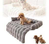 Générique Snuggleloft Couch Bed, Calming Dog Bed Fluffy Plush Pet Sofa Couch Cover, Winter Warm Plush Pets Beds Mat Dog Mat Cat Beds, Fluffy & Cozy Winter Thickened Pet Mats,Non-Slip (Dark Gray)