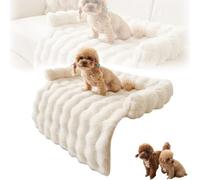 Générique Snuggleloft Couch Bed, Calming Dog Bed Fluffy Plush Pet Sofa Couch Cover, Winter Warm Plush Pets Beds Mat Dog Mat Cat Beds, Fluffy & Cozy Winter Thickened Pet Mats,Non-Slip (Beige)