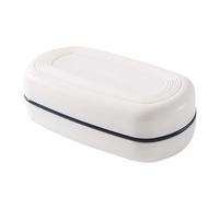Générique Soap Holder, Soap Box, Compact Double Layer Sleek Look Lightweight Leak Proof Water Friendly PP Material Sturdy, Draining Container Tray for Home Kitchen Bathroom, Black, White