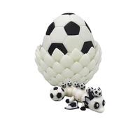 Générique Soccer Design Dragon Egg, Easter Shelf Ornament, 3.14 inches Functional with Hidden-Compartment Feature, Material Display Tool, Accessory with Design, Classroom Tool for Kids and Teens