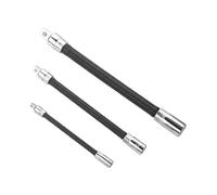 Générique Socket Extension Set - 9.84in Flexible Drive Bars | Metal Repair Tools - 3 Piece Bendable Socket Extension Rod Set for Tight Space Car Engine Maintenance Garage and Workshop Repairs