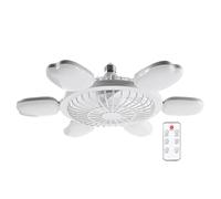 Générique Socket Fan Light with Remote, Dimmable LED Ceiling Fan, 3000K-6500K Color Temperature, 3 Speeds, E26 Base, Ideal for Bedroom, Kitchen, Living Room, and Small Spaces