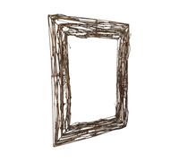 Générique Socle de Couronne en Rotin Naturel Tressé à la Main Base Décorative de Fleur en Branche de Vigne Support Artisanal pour Décoration Intérieure et Jardin Ornement Rustique