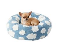 Générique Soft Cat Bed, Round Pet Nest Cushion with Plush Design, Anti-Slip Pet Cushion for Indoor Home Bedroom Living Room Winter Use, Suitable for Cats Dogs Kitten Puppy Resting Spot