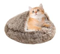 Générique Soft Cat Cave - Lightweight Kitten Bed ¦ 50x50cm Fabric Pet Bed with Plush Cushion, Plush Cat Tent with Padded Interior, Feline House, Warm Cats Haven for Holiday Season