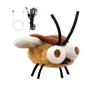 Générique Soft Cat Roach Toy - Electric Smart USB Rechargeable Teaser | Soft Pet Animal Toy for Exercise Playing Biting Kicking Pet Store Cattery Balcony