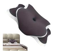 Générique Soft Pillow for Back Sleeper - Ergonomic Comfortable Relief Memory Foam, Breathable Neck Support Pillow with Washable Cover, Portable Travel Headrest, Massaging Comfort for Women Men