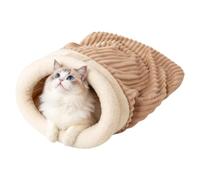 Générique Soft Plush Foldable Thickened Nest Cat Winter Sleeping Bag Warm | Kitten Cold Weather Bed for Home Living Room Bedroom Apartment Floor Pet Store