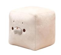 Générique Soft Plush Pendant, Cute Cube Stuffed Doll, 2.76x2.76x2.76 inches Jade Bunny Velvet Figurine with PP Cotton Filling, Adorable Hanging Decor with Design, Plush Charm Toy for Home Use