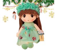 Générique Soft Rag Plush First Doll Toy - Cartoon Mignon Cuddly Little Fairy Tale Princess, First Birthday Cadeaux pour Les Bébés Et Les Nouveau-nés - Girl Aux Cheveux Blonds À La Fraise avec Rose