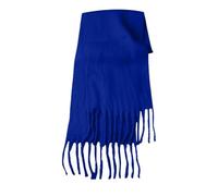 Générique Soie Véritable With Lazy Style Soft And Solid Color Big Pull Warm Scarf Cravate En Cuir Pour (Dark Blue, A)