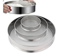 Générique Soil Sifter | 3 Pieces Fine Screens Multipurpose Stainless Steel - Compost Rock Sifter Garden Sieve,for Dirt Rocks Home Yard Compost