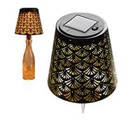 Générique Solar Bottle Lamp - Iron ABS 18.5x12cm 600mAh | Bottlë Stopper Light with Hollow Shadow Design, Garden Decor, Party Lighting | Bottle Light Outdoor Patio Yard Table Wedding Party Use
