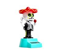 Générique Solar Dancing Figurines, Head Shaking Ornaments, Skeleton Design Solar Panel Base, No Batteries for Home, Offices Decoration, Car Display, Halloween Desk Decor, Multicolor