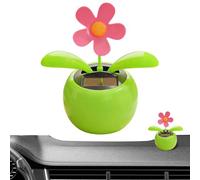 Générique Solar Dancing Flower - Creative Desktop Decoration | Solar-Powered Flowers Green Ornament | Cute Swaying Flower for Car Dashboard, Truck, and RV Interior, ABS Material, 10x6x6cm