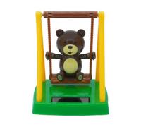 Générique Solar Dashboard Doll - ABS, 3.54x2.56x2.36in Cute Swing Bear Figurine | Sun-Powered Dancing Desk Toy, Car Dashboard Decor for Office, Home, Kids Room, Eco-Friendly Gift