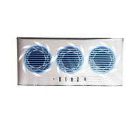 Générique Solar Fan for Car Three Outlets Air Purifier with Light Car Fan