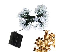 Générique Solar Flower String, 23 Ft 50 LED Fairy Floral Lighting, Waterproof Blossom String for Garden, Fence, Camping, Birthday, Terrace, Yard, Wedding Decoration, Outdoor Decorative for