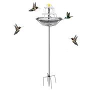 Générique Solar Fountain Bird Bath, Bluebird Watering Container, 660g Floating Water Pump with Adjustable Spray Patterns, Outdoor Garden Fountain Kit, Backyard Patio Deck Lawn Decor Use
