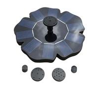 Générique Solar Fountain - Flower Shaped Floating Pump 4 Nozzles Solar Powered Water Fountain, Quiet Spray Height Design, Easy Install No Battery Needed | Garden Villa Landscape Pond Outdoor Backyard