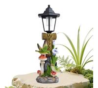 Générique Solar Garden Statue, Waterproof Figurine with Solar Lantern | Auto On/Off Outdoor Lighting Decor for Home, Garden, Yard, Lawn, Balcony, Porch and Patio