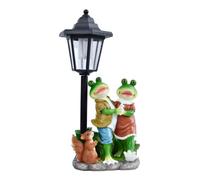 Générique Solar Garden Statues, Weatherproof Resin Figurine, LED Lighting | Outdoor Statues With Solar Lantern for Patio Porch Balcony Lawn Hallway, Home, Yard