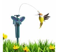 Générique Solar Hummingbird - ABS Mixed Color 13cm Fluttering Bird Decor | Realistic Flying Wobble Ornament, Garden Yard Ornament, for Lawn Flower Bed Potted Plant Outdoor Indoor Decoration