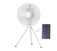 Générique Solar Outdoor Fan Floor Desk Blower with Tripod Stand