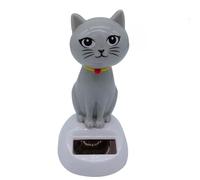 Générique Solar Powered Dancing Cat - Car Bobble ħheaď Dashboard Ornament | Solar Powered Wiggling Cat Car Dashboard Ornament, Cute ABS Energy Toy for Home, Office & Desktop, No Battery Required