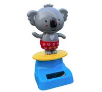 Générique Solar Powered Dancing Koala - Larger Application Area | Chrome Mark Dancing Animal Figurine for Car Interior | Koala Shape Dashboard Decoration, Desktop Decor for Vehicl |