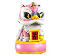 Générique Solar Powered Lion Statue - Cartoon Lion Dashboard Ornament, Automatic Nodding Head | Cute Dancing Ļion Model System, Decorative Mascot Solution for Car Interior Accessories