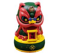 Générique Solar Powered Lion Statue - Cartoon Lion Dashboard Ornament, Automatic Nodding Head | Cute Dancing Ļion Model System, Decorative Mascot Solution for Car Interior Accessories