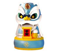 Générique Solar Powered Lion Statue - Cartoon Lion Dashboard Ornament, Automatic Nodding Head | Cute Dancing Ļion Model System, Decorative Mascot Solution for Car Interior Accessories