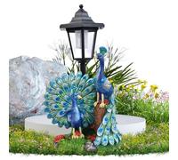 Générique Solar Statue - Resin Bird Solar Light Garden Sculpture Waterproof Outdoor Figurine Automatic LED Yard Lawn Pathway Patio Balcony Lighting Decor Animal Ornament