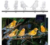 Générique Solar String Lights for Birds - 5 Birds Clip On Solar String Lights LED Clip On for Garden, Balcony, Trees, Birdbaths, Driveways and Fences, Garden Decoration