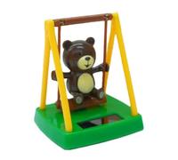 Générique Solar Swing Bear - Car Dashboard Ornament | Head Shaking Figure | Solar Energy Driven, No Battery Needed, ABS Dancing Animal Doll, Creative Interior Decor, for Vehicle Desk & Home
