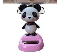 Générique Solar Swing Panda Decor, Car Dashboard Ornament, 2.76in Cute Swinging Figure with Solar Motion Feature, Cute Vehicle Interior Decoration with Wobble Design, Car Dash Toy for Daily Use