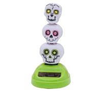 Générique Solar Toys, Swinging Skull Head Car Figurines, Weather-Resistant Table Ornament, Car Interior Accessories, for Bedroom, Living Room, Window Sill, Home Decoration